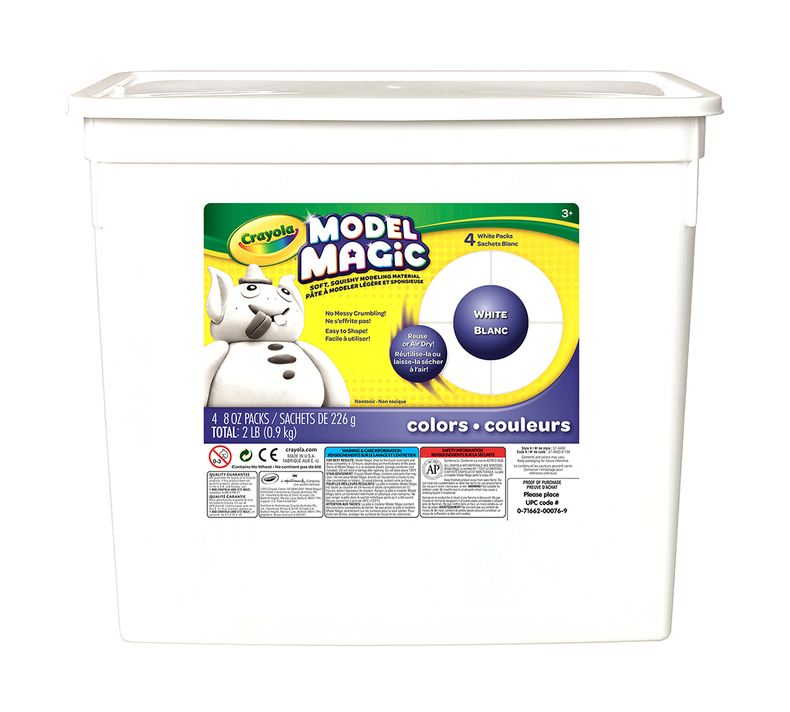 Crayola Model Magic 2 lb. Resealable Bucket - White - Wyndham Art Supplies