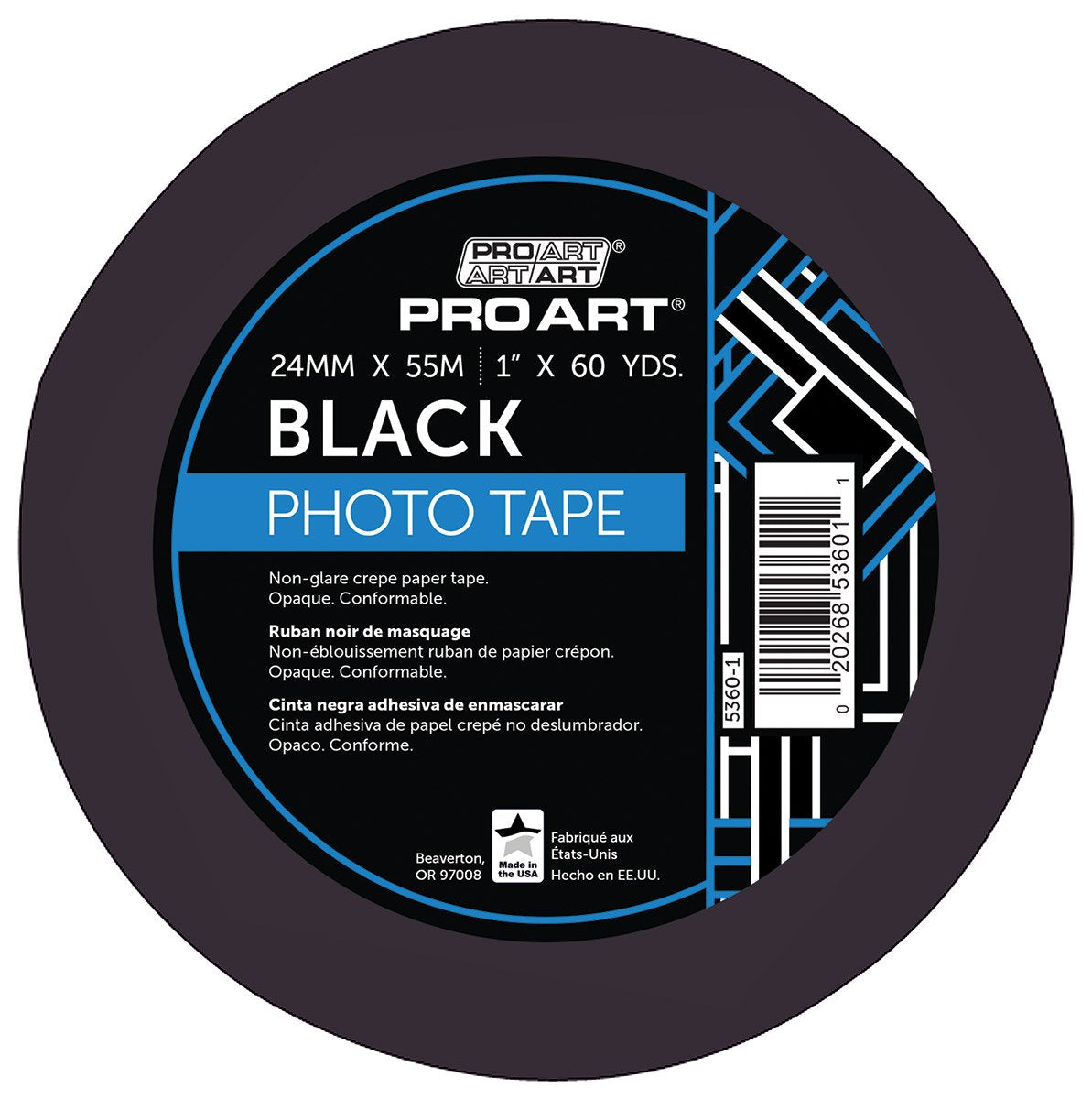 Pro Art Black Photo Tape - Wyndham Art Supplies