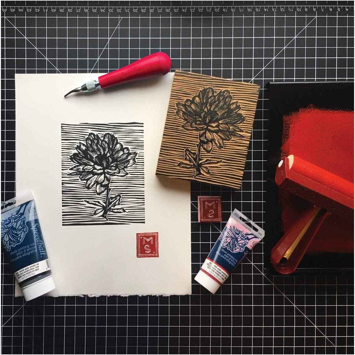 Speedball - Ultimate Fabric & Paper Block Printing Kit