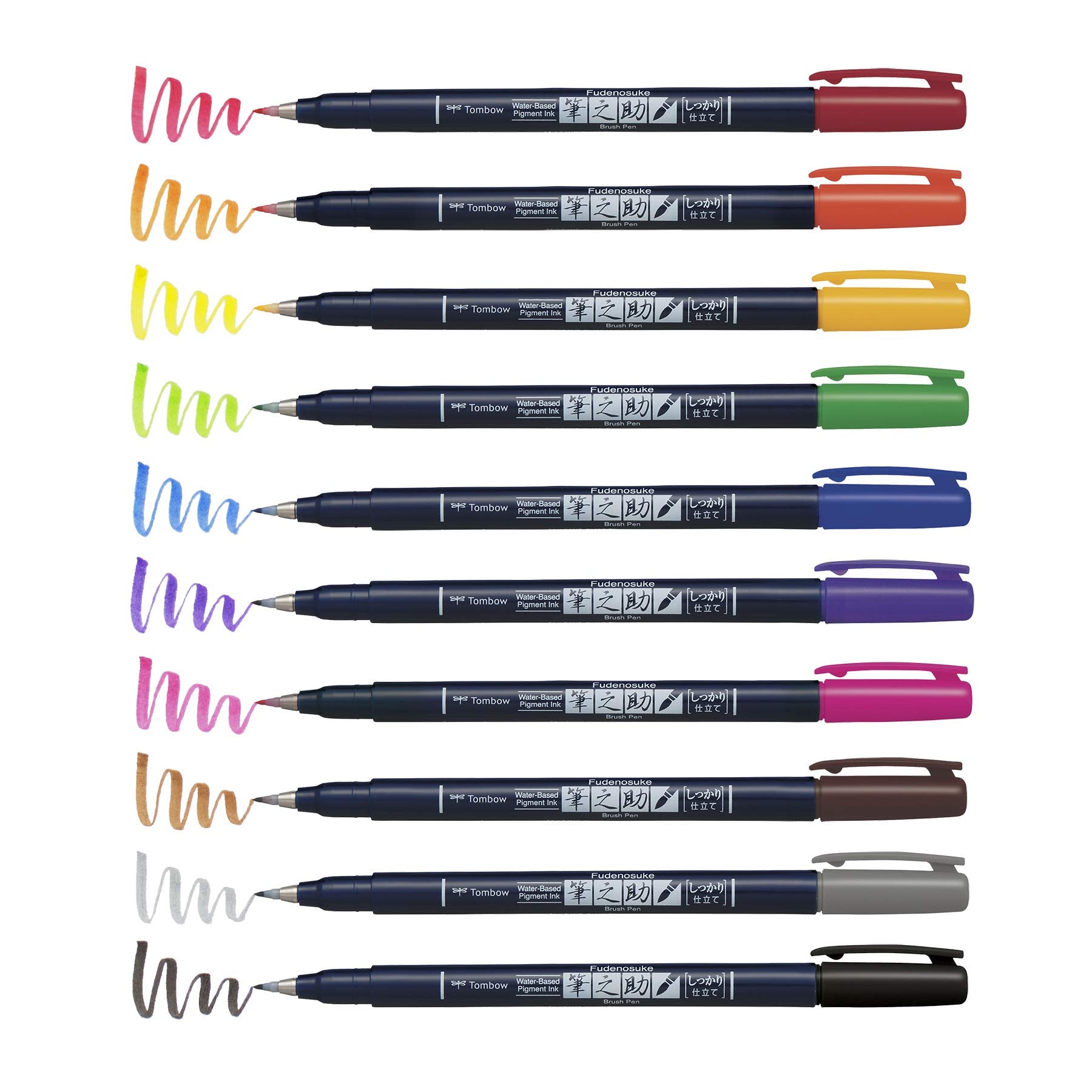Tombow Fudenosuke Colour Pens - Wyndham Art Supplies