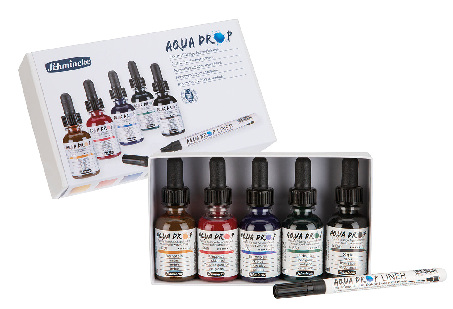 Schmincke Aqua Drop Liquid Watercolour Sets