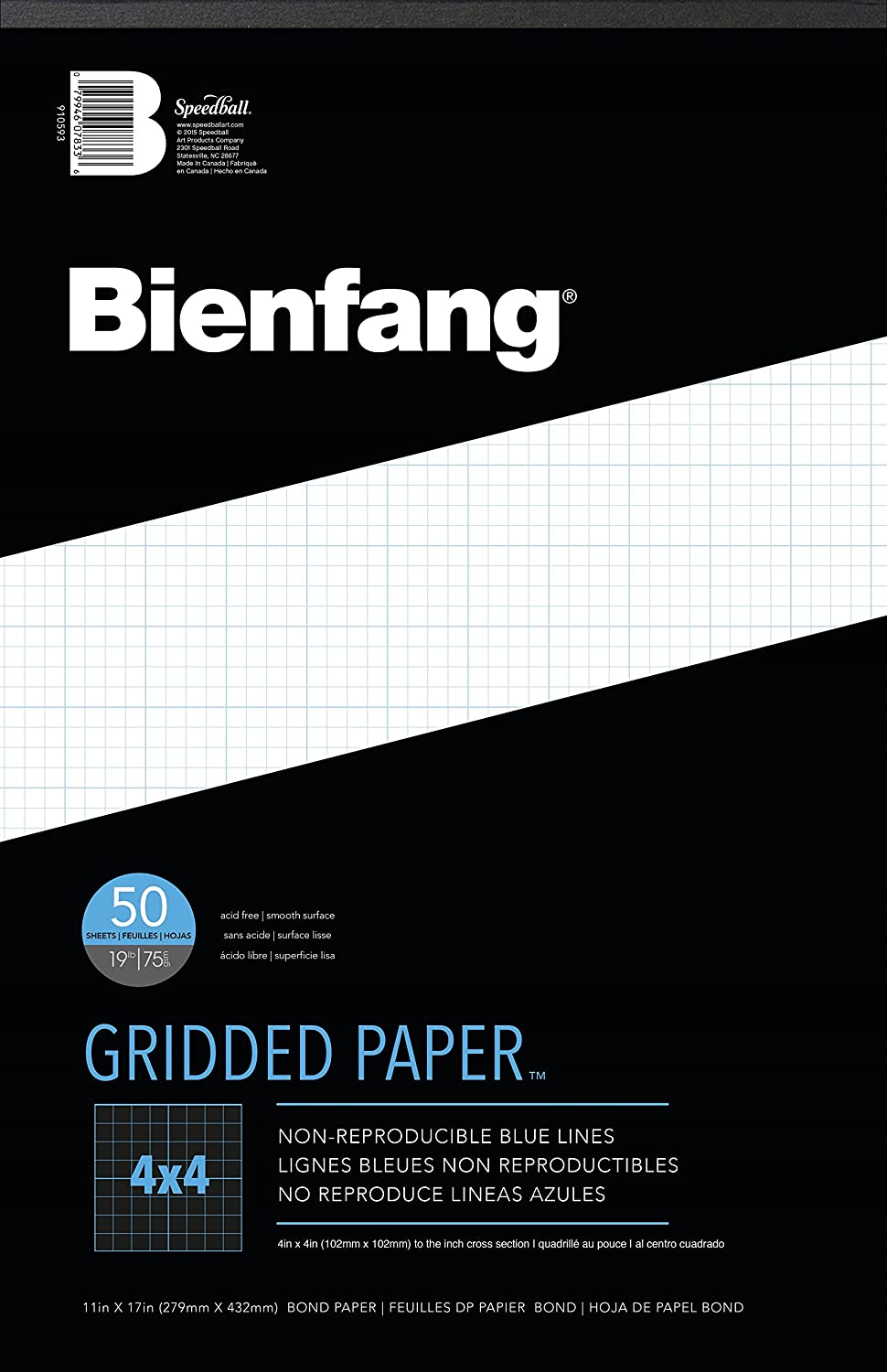Bienfang Designer Grid 4x4 Pad, 11"x17" - Wyndham Art Supplies