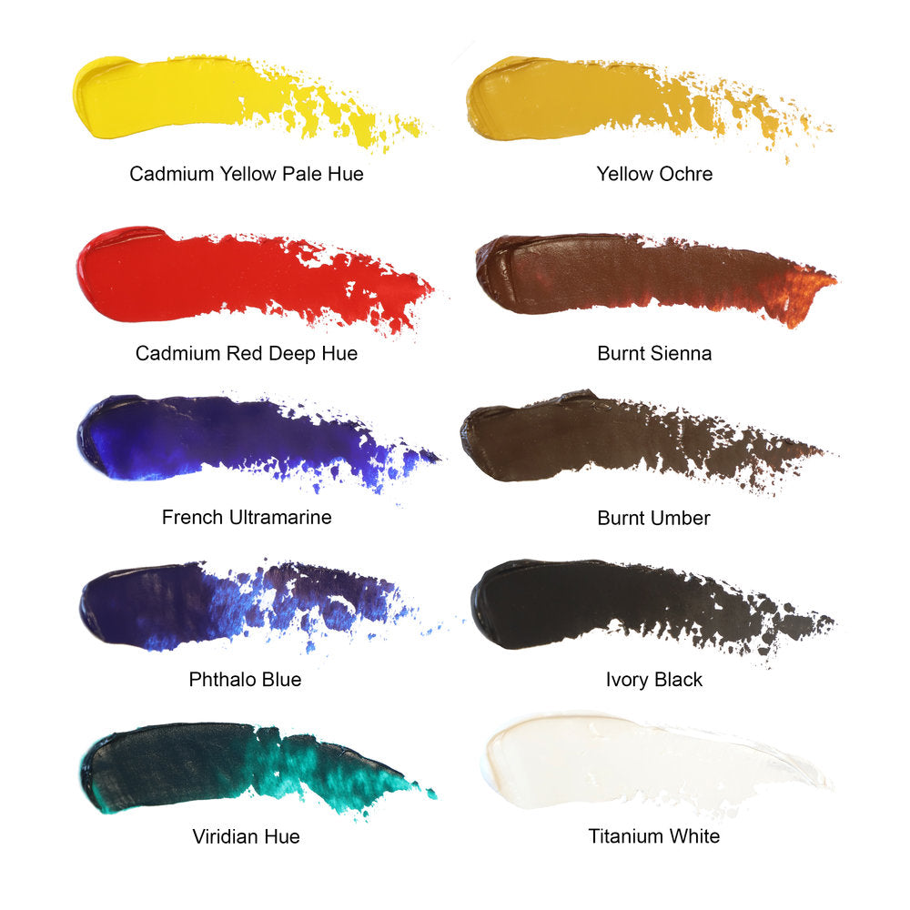 Winton Oil Colour 10x21ml Tube Set