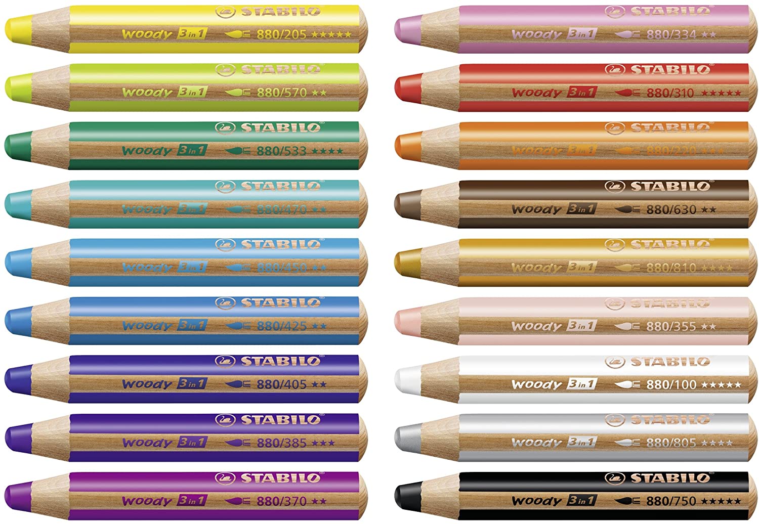 Stabilo Woody 3 in 1 Coloured Pencils