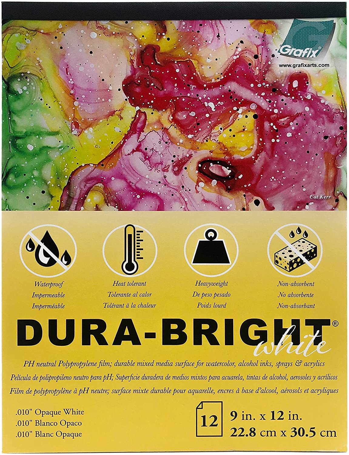 Grafix Dura-Bright White 9x12 Pad