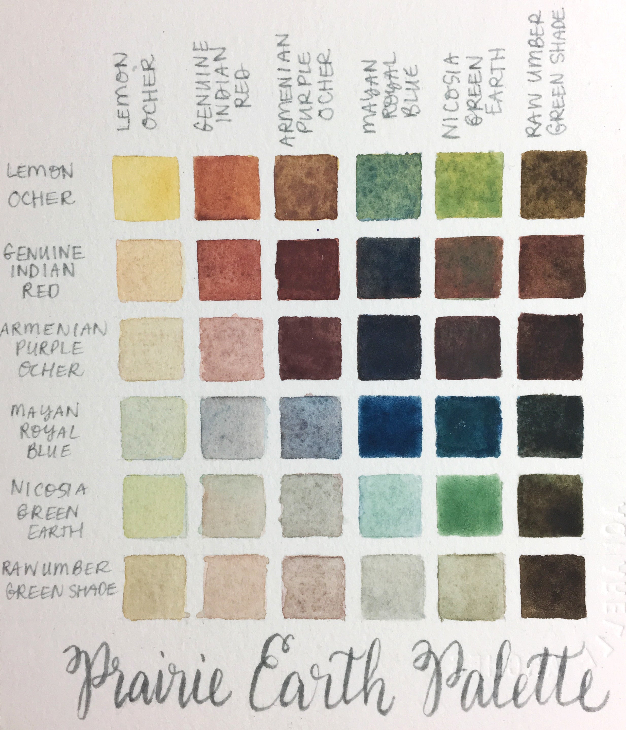 Stoneground Watercolour Paint - Prairie Earth Palette - 6 colours