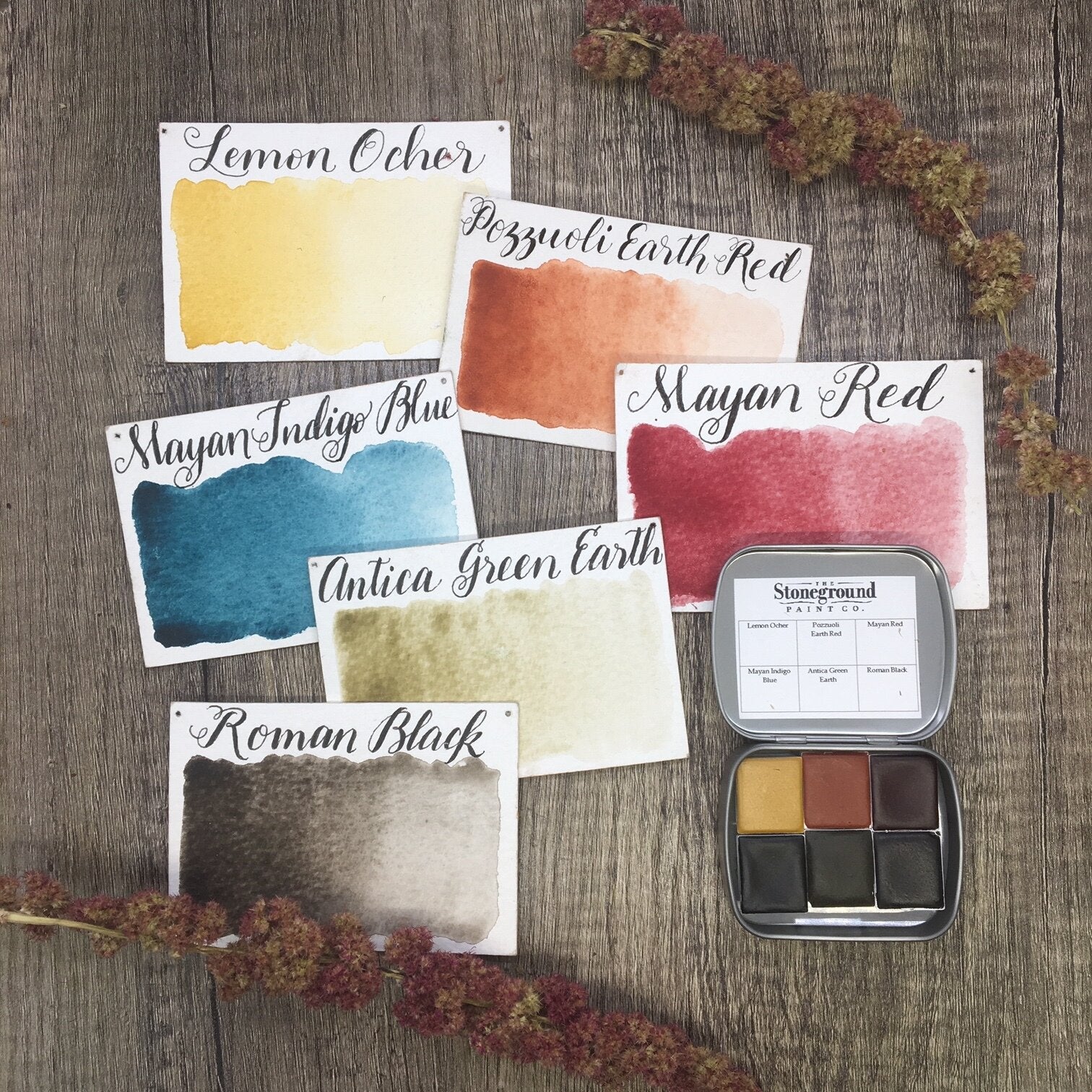 Stoneground Watercolour Paint - Autumn Palette - 6 colour