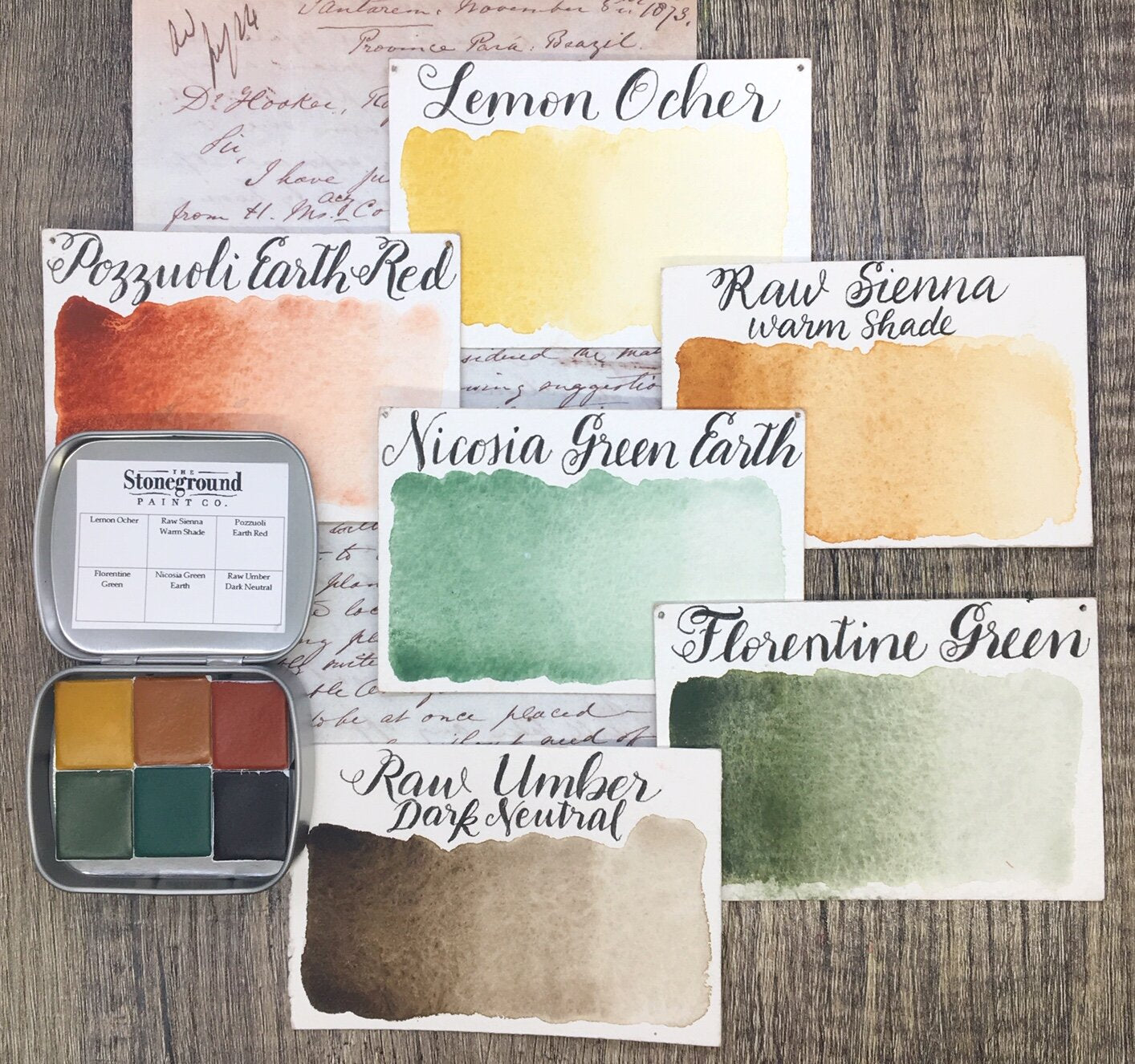 Stoneground Watercolour Paint - Historic Palette - 6 colours