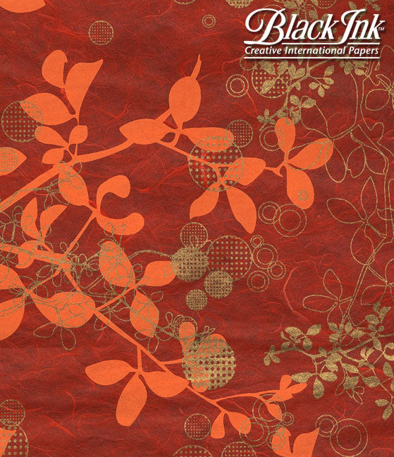 Chinaberry - Red 25″ x 37″