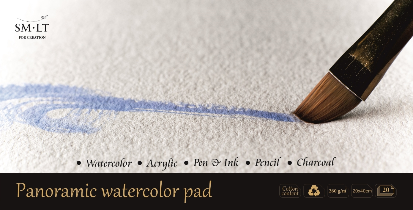 SMLT Panoramic Watercolour Pad - Wyndham Art Supplies