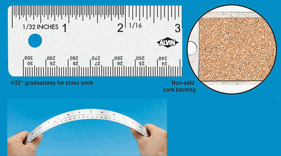 Alvin Stainless Steel Rulers - Wyndham Art Supplies