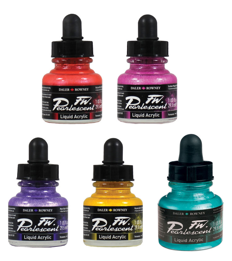 FW Pearlescent Acrylic Ink - Wyndham Art Supplies