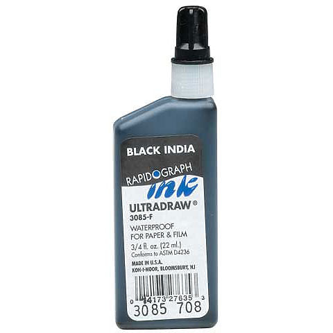 Koh-I-Noor Ultradraw Ink, 0.75 Oz Bottle, Black