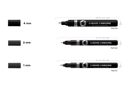 Molotow Liquid Chrome Markers - Wyndham Art Supplies