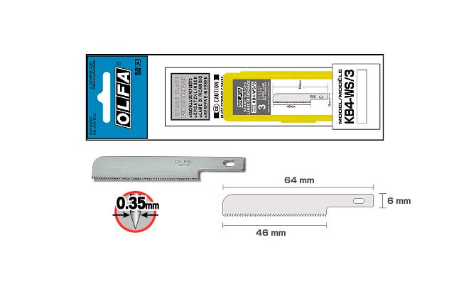 Olfa Mini Saw blades KB4-WS (3)